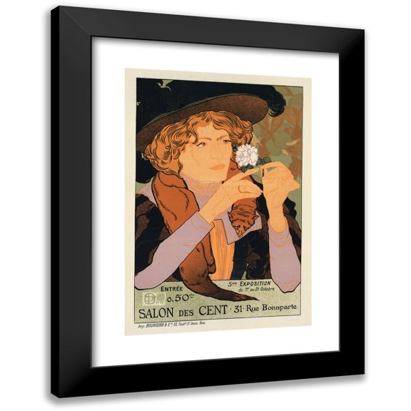 Georges de Feure 11x14 Black Modern Framed Museum Art Print Titled - 5E Exposition D’Art (1896)