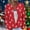 #123-Red, variant on Womens Christmas Print Cardigan Long Sleeve Button Front Casual Sweatshirt