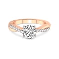thumbnail image 3 of 1 Carat IGI Certified Round Shape Lab Grown Diamond Engagement Ring | 14K Rose Gold | Twisted Vine Lab Diamond Ring | FG-VS1-VS2 Quality Friendly Diamonds, 3 of 5