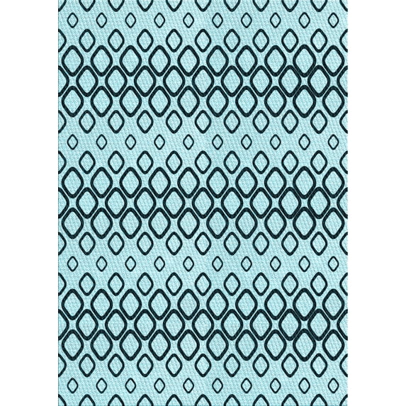 Ahgly Company Indoor Rectangle Patterned Electric Blue Area Rugs, 3' x 5'
