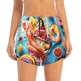 thumbnail image 2 of Daiia Surreal Seafood Extravaganza Pattern Women's 2 in 1 Running Shorts - Lightweight Athletic Workout Gym Yoga Shorts Liner with Phone Pockets-Medium, 2 of 7