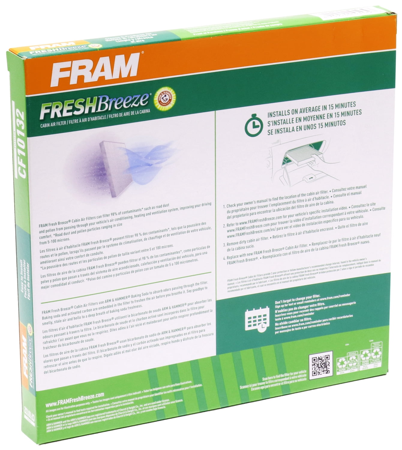 AirTechnik CF10934 Cabin Air Filter W/Activated Carbon | Fits Mercedes Benz Amg Gt C230 C250 C300 C350 E250 E350 E400 E550 Cuk29005 2128300018 - View #4