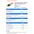 thumbnail image 2 of Water Temperature Sender - Compatible with 1974 - 1980 Pontiac Firebird 1975 1976 1977 1978 1979, 2 of 2