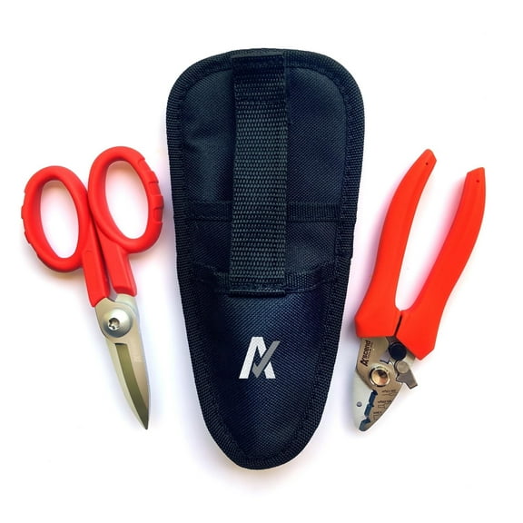Fiber Optic Cable Stripper and Kevlar Shears Kit for Fiber Cable Preparation and Cutting Kevlar