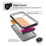 SPORTLINK Waterproof Case for iPhone 11 Pro Full Body Heavy Duty Shockproof 360 Sealed Rugged Dustproof Phone Screen Protector 5.8 inch - Frosted Black