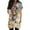 Khaki, variant on TQWQT Womens Plus Size Long Tunic Tops to Wear with Leggings Long Shirts Short Sleeve V Neck T Shirts Oversized Ethnic Floral Print Long Tops