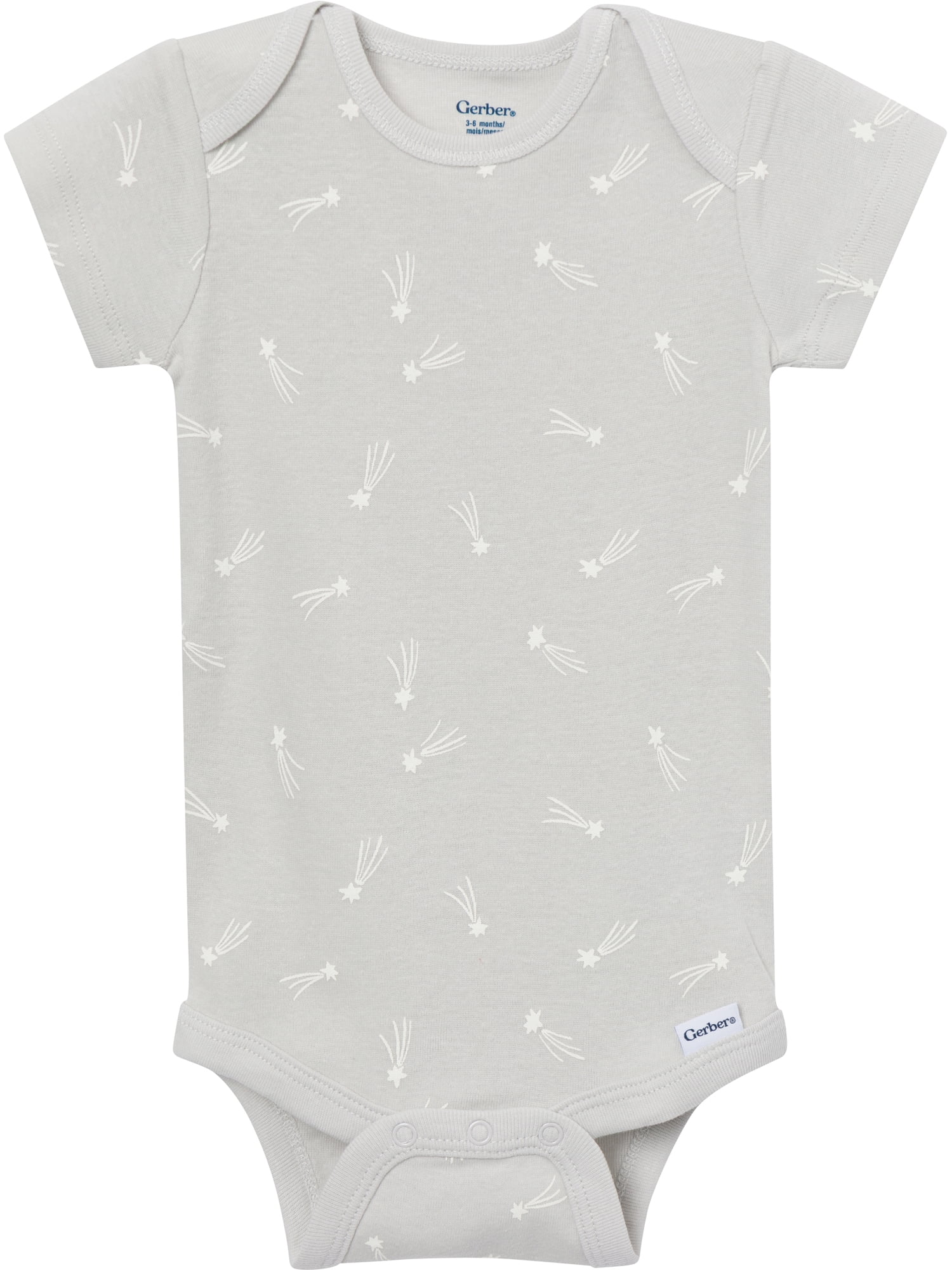 Gerber Baby Neutral Short Sleeve Onesies, 8-Pack, Sizes 0/3 Newborn - 12 Months