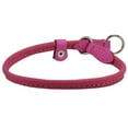 thumbnail image 2 of Round High Quality Genuine Rolled Leather Choke Dog Collar Pink (26" Long), 2 of 2