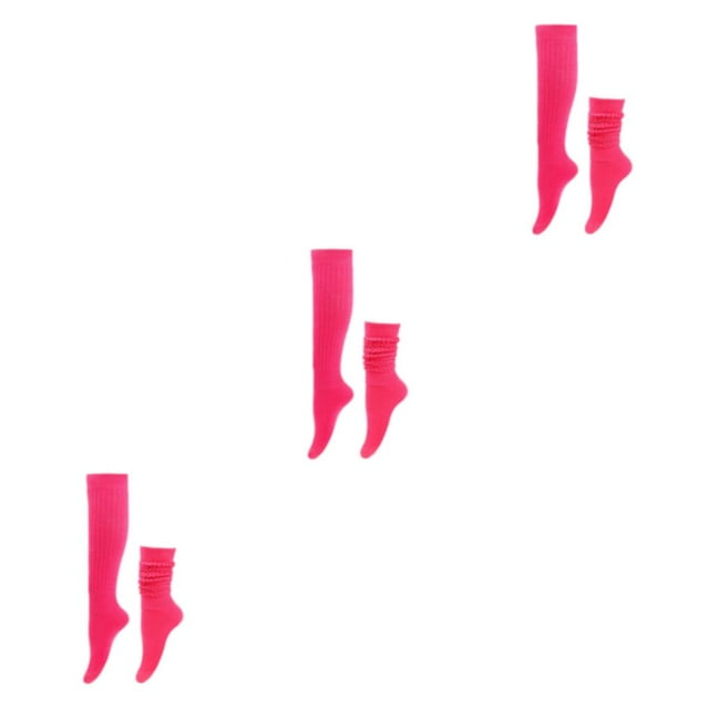relayinert Lot de 2/lot Chaussettes Stablement Fixées Sans Fil en Vrac Confortables à Porter Polyester Polyester Respirant Rouge Rosé 3Set