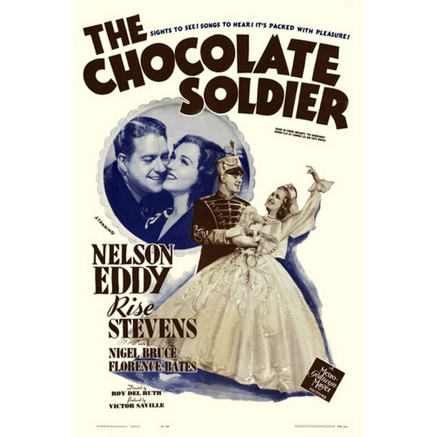 Nelson Eddy And Rise Stevens In The Chocolate Soldier 24x36 Poster Walmart Com Walmart Com