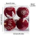 4Pcs 3.15inch Christmas Tree Decoration Ball, Christmas Painting Ball