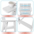 thumbnail image 4 of CHYVARY 2 Peaks Patio Adirondack Chair Plastic Single Chairs, Bar-Style Chair Fire Pit Outdoor Lounge Chair for Backyard Deck,White, 4 of 8