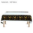 thumbnail image 4 of Heitepabg Halloween Tablecloth, Spider Web Cobweb and Skull Table Cloth, Pumpkin Bat Tablecloths, Scary Themed Waterproof Spillproof Tablecover for Dinner Party Decoration, 71x43", 4 of 8