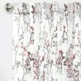 thumbnail image 2 of Woven Trends Floral Semi Sheer Floral Curtains for Living Room and Bedroom, Shabby Chic Curtains and Botanical Light Filtering Curtains, 2 Panels Set, 52" x 63", Light Pink, 2 of 4