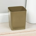 thumbnail image 3 of mDesign Square Small Trash Can Wastebasket Garbage Bin, 2 Pack - Soft Brass, 3 of 7