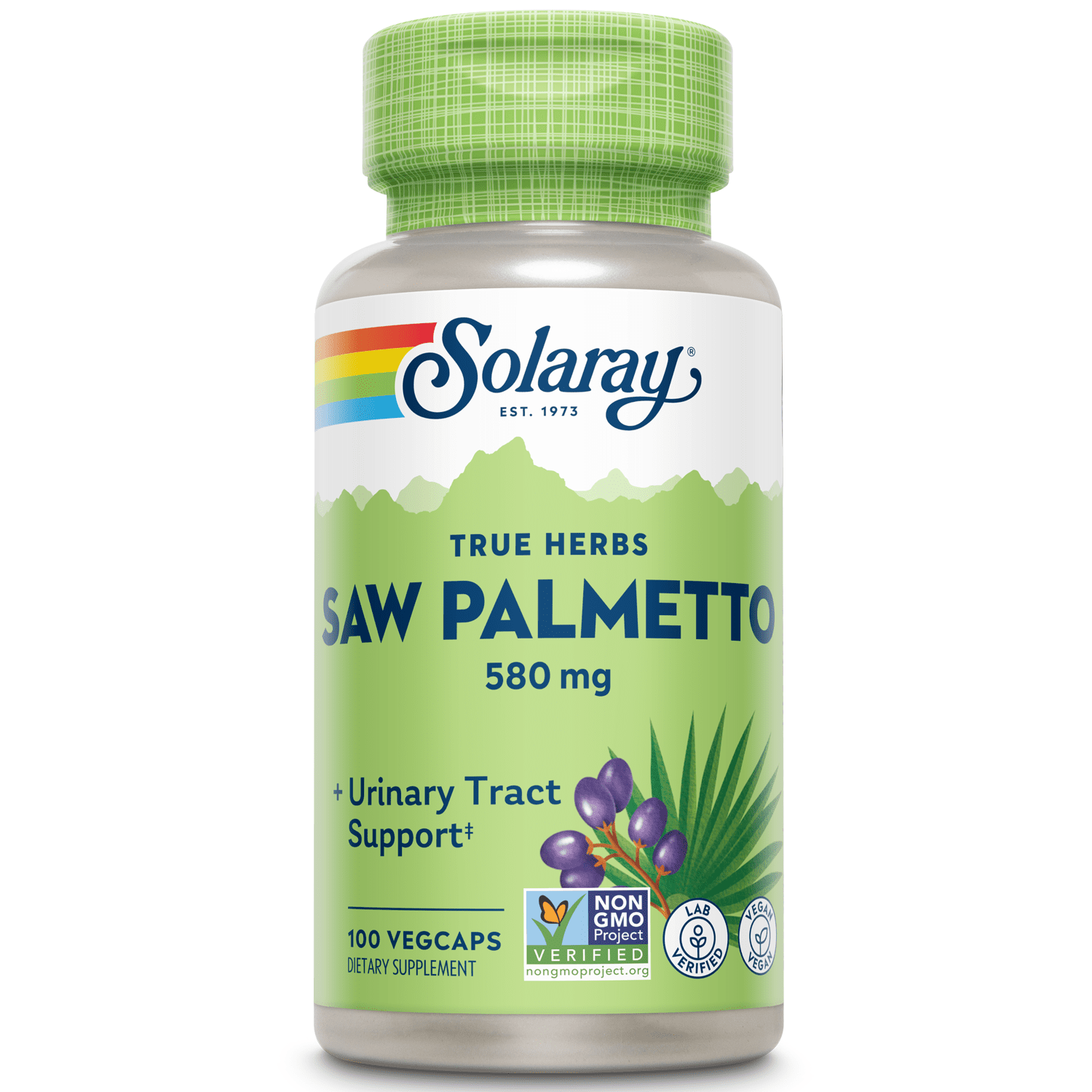 Solaray Saw Palmetto Berry 580mg  | 100 VegCaps