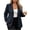 Dark Blue, variant on Womens Striped Button Blazers Long Sleeve Lapel Open Front Suit Jackets Work Office Casual Suit Coat
