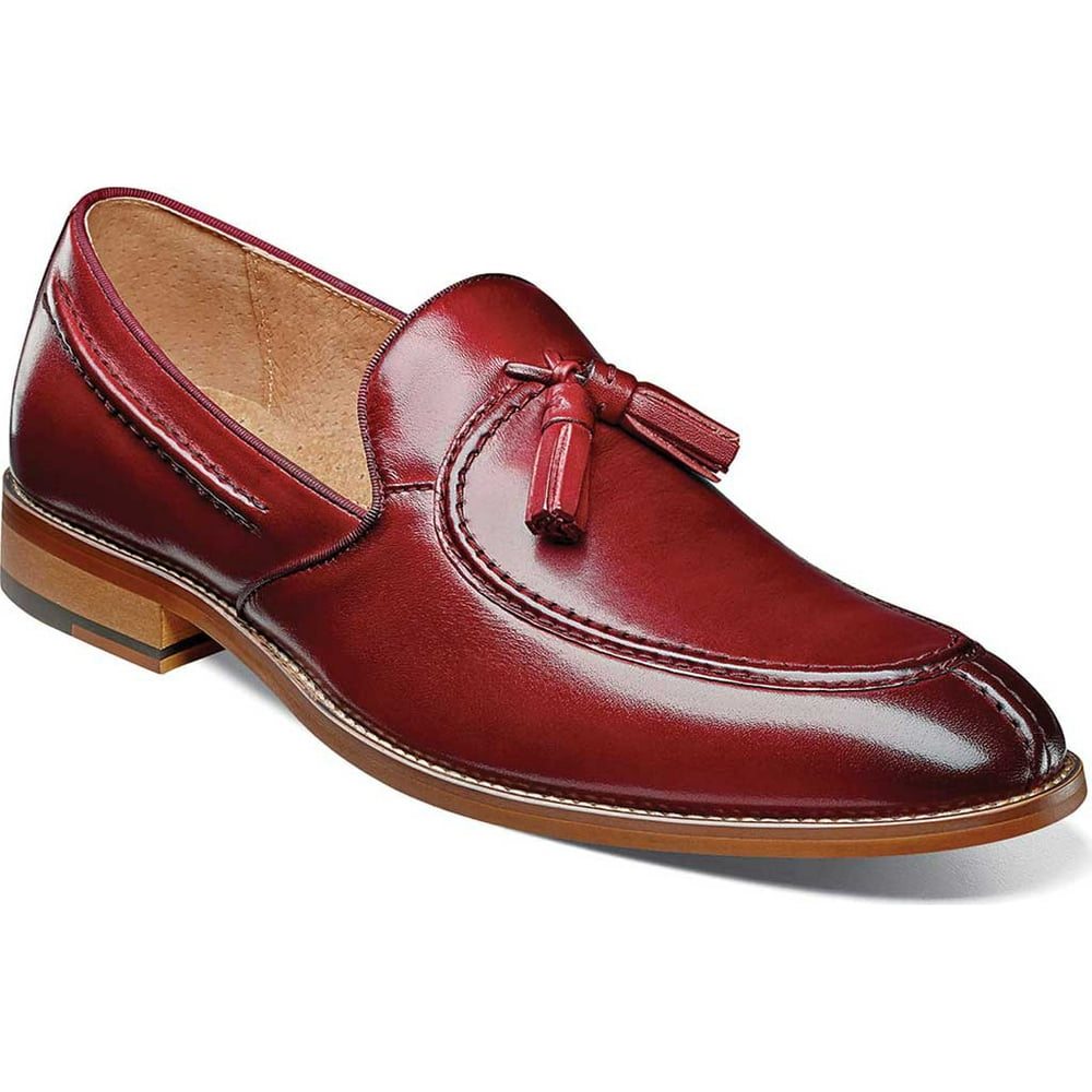stacy adams donovan black moc toe tassel loafers