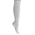 thumbnail image 6 of M.O.S Retro Comfortable Thick Stretch Knee High Socks, 3 Pairs, Shoe Size 5-10 (White), 6 of 15
