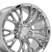 OE Wheels CV22 18 Inch Rims Fit Corvette C7 Z06 Style 5x120.65 17x9.5 / 18x10.5 Chrome - Hollander 5734 (Set of 4)