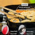 thumbnail image 2 of Iaxsee Paquete De 2 Pinzas Para Ensalada Doradas De Acero Inoxidable De 9 Pulgadas, Antideslizantes Y De Fácil Agarre, Clip De Bloqueo Inteligente, Práctico Utensilio Para Cocinar, Servir Barbacoa, Bu, 2 of 5