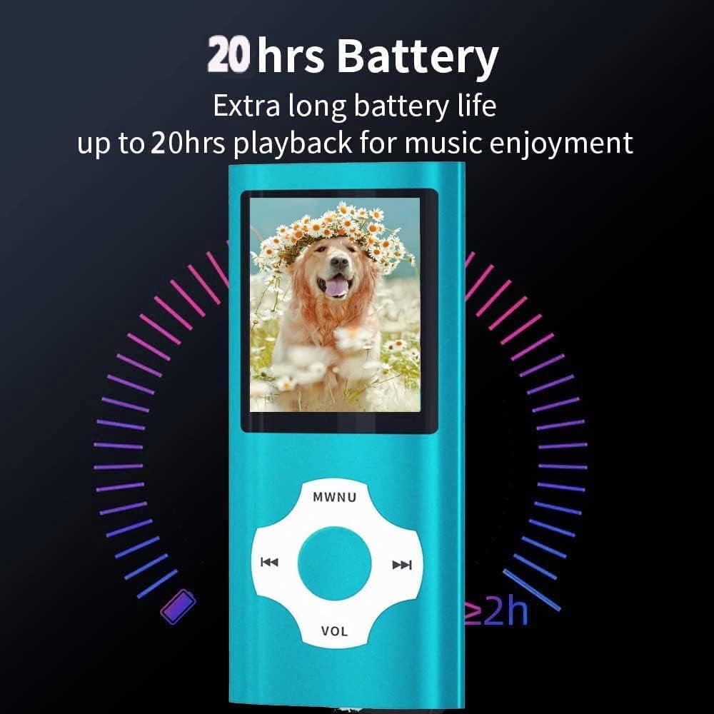 MP3 Player Music Player with 32GB Memory SD Card Slim Classic Digital LCD 1.82'' Screen Mini USB Port with FM Radio, Voice Record