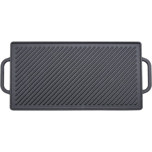 GasSaf Cast Iron Reversible Grill Griddle for Stove Tops and Gas Grills