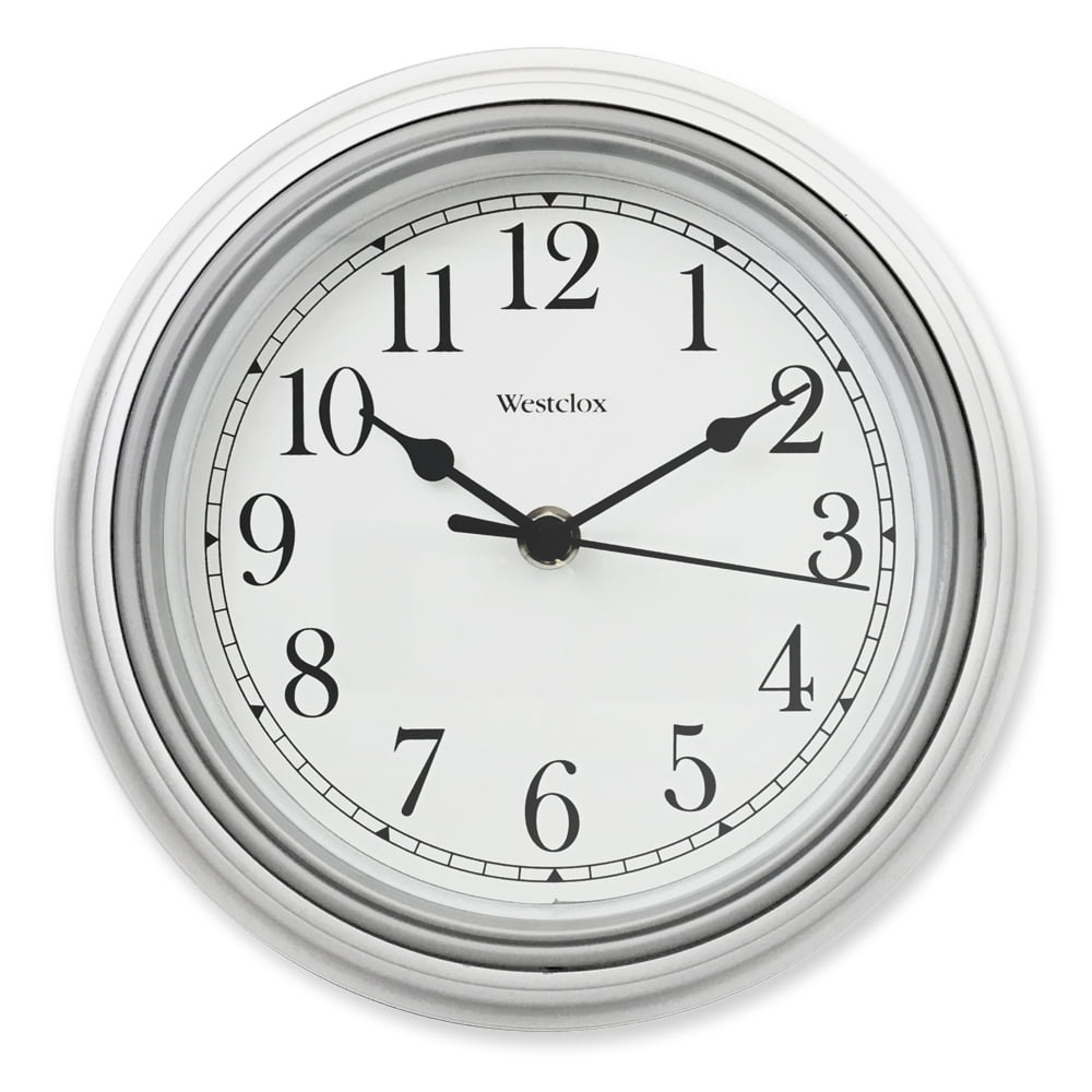 Westclox 9 Inch White Round Simplicity Wall Clock