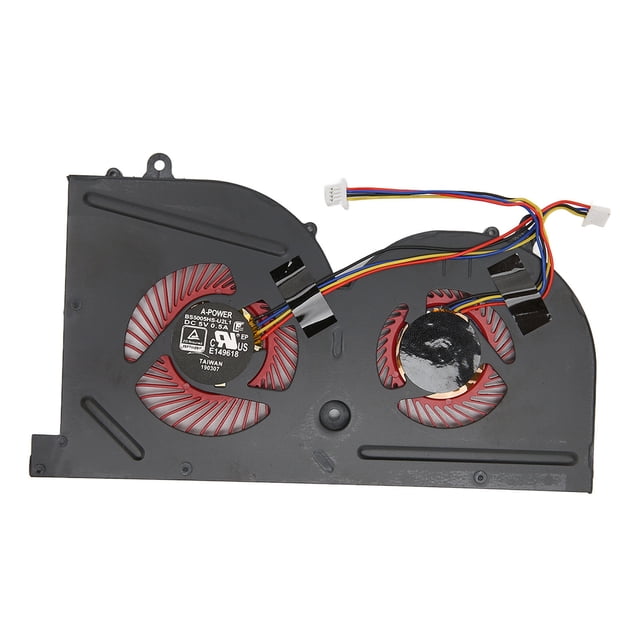 Ventilador de refrigeración CPU GPU, ventilador de refrigeración para portátil de disipación de calor rápida de 4 pines para MSI GS63VR para GS63 para GS73 para GS73VR para MS 17B1 GPU