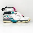thumbnail image 1 of Ni - ke Ni - ke Boys Air Jordan 8 305368-113 White Basketball Shoes Sneakers Size 7Y, 1 of 5