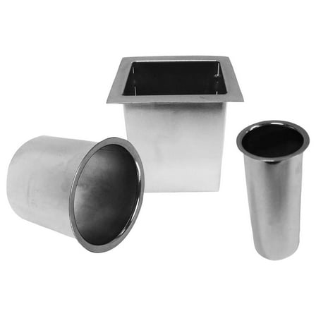 Premium Salon Appliance Stainless Steel Holder Package - 3" Blow Dryer Ring, 1-1/2" Curling Iron Ring, and Flat Iron Organizer Set