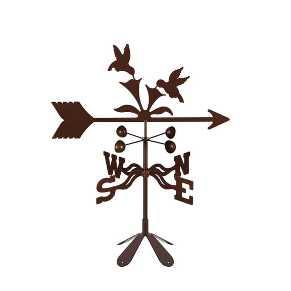 EZ Vane Hummingbird Weathervane | 4-Sided Mount | 14 Gauge Steel | Sealed Ball Bearings | Home or Garden