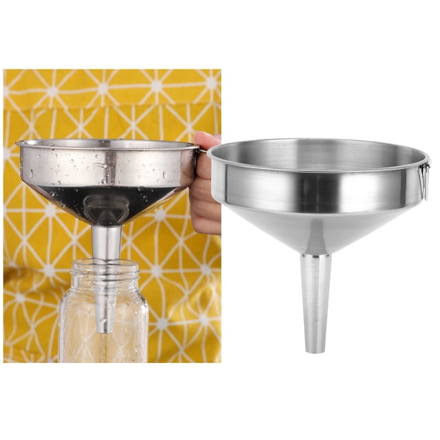 Stainless Steel Thickened Kitchen Funnel for Liquid Dry Ingredient Transfer Kitchen Supplies