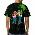 thumbnail image 6 of Mario And Luigi Unisex Short-sleeve Shirt For Men Women Novelty 3D Print T-Shirt Soft Comfortable Tee Shirts, 6 of 7