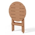 thumbnail image 4 of WestinTrends Malibu HDPE Outdoor 24.5 Inch Round Portable Folding Patio Dining Table, Teak, 4 of 15