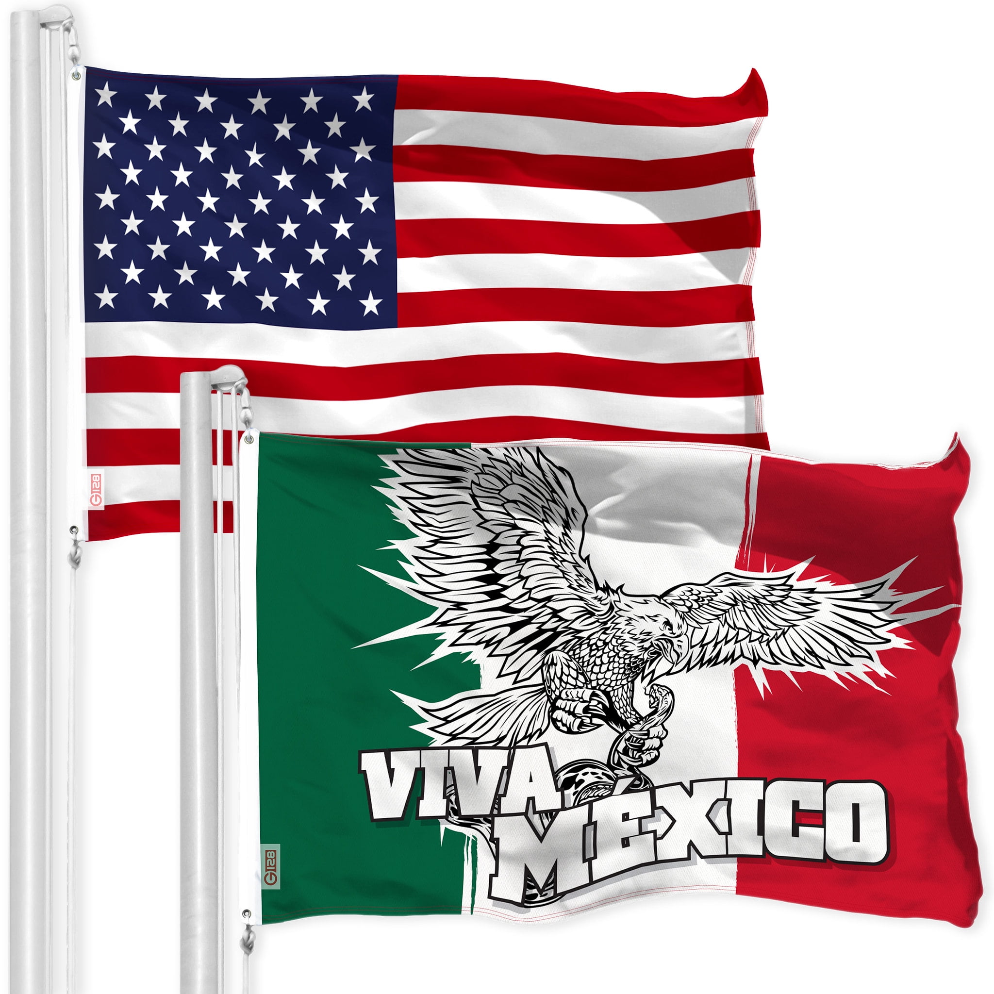 American and Mexican Flag Grocery Bags Reusable Shopping Bags Large Tote Ba G128 - Wholesale LOT of 3\u0027 X 5\u0027 USA AMERICAN \u0026 3\u0027 x 5\u0027 ft MEXICO