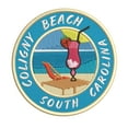 thumbnail image 1 of Happy Hour! At Coligny Beach, South Carolina USA 3.5 Inch Iron Or Sew On Embroidered Fabric Badge Patch Ocean Beach, Salt Life Iconic Series, 1 of 2