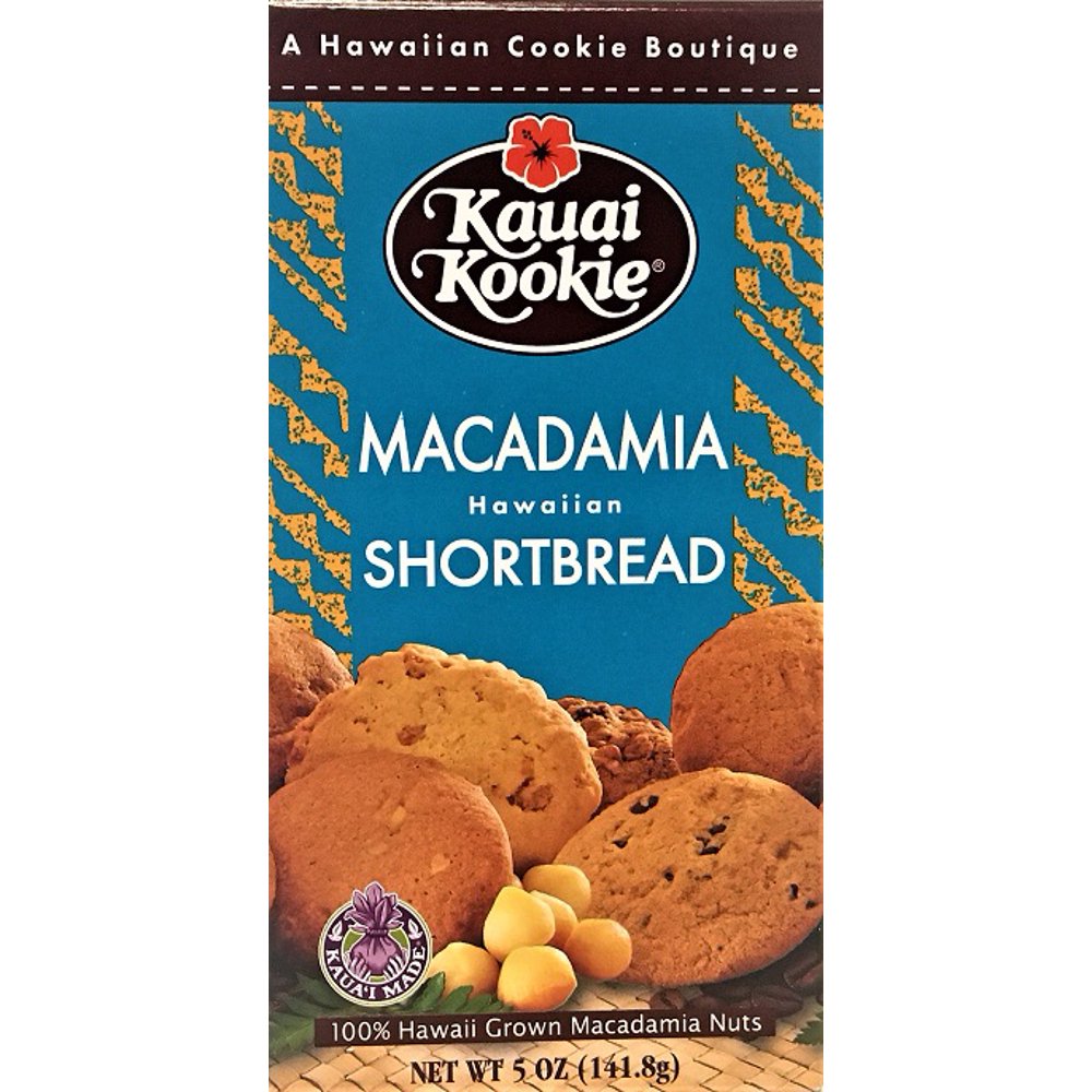 Kauai Kookie Macadamia Hawaiian shortbread 100 Hawaii Grown Macadamia