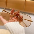 thumbnail image 4 of New European and American style large-frame metal unique versatile aviator sunglasses with a high-end fashion feel, street style glasses, fashionable and versatile, 4 of 9