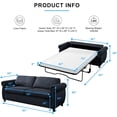 thumbnail image 3 of Puremind Canapé-Lit Grand Size, Canapé Convertible avec Matelas, Causeuse Convertible pour Salon/appartement, Gris Foncé, 3 of 6
