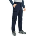 thumbnail image 7 of Hiauspor Men's Fleece Lined Hiking Pants, Insulated Windproof Outdoor Ski Pants, Navy, Size S, 7 of 7