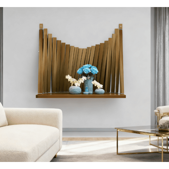 Walnut Wall Desk for Small Spaces/Home Office