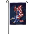 thumbnail image 2 of Patriotic Eagle Garden Flag Yard Decoration, 4th Of July Memorial Day Independence Day USA American Flag Double-sided Polyester House Banner for Home Outdoor Anniversary Decor, 12.5"x18", 2 of 2