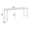 thumbnail image 7 of Hustle 72W x 24D Computer Desk with Metal Legs in White - Engineered Wood, 7 of 7