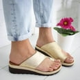 thumbnail image 3 of Dsscvnef Orthopedic Summer Sandals Womens Comfortable Dressy Arch Support Orthopedic Toe Ring Slip on Slip Slippers, 3 of 7