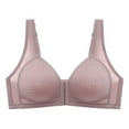 thumbnail image 1 of PEASKJP Women's Easy-On Bra Wireless Longline Full Coverage Bra with Back and Side Support, Purple XL, 1 of 5