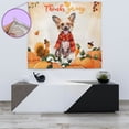 thumbnail image 4 of Happy Thanksgiving Chinese Crested with Turkey Pumpkins Autumn Vibes Tapestry Dog Lover Wall Hanging Backdrop Home Decor - 12018, 4 of 5