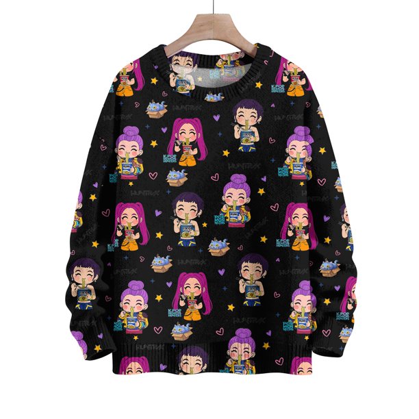 Pop cazadora para niña Round-Neck Sweatshirt,Soft Streetwear Pullover,Cute Long Sleeve Sweatshirt for Fall Winter (Black)