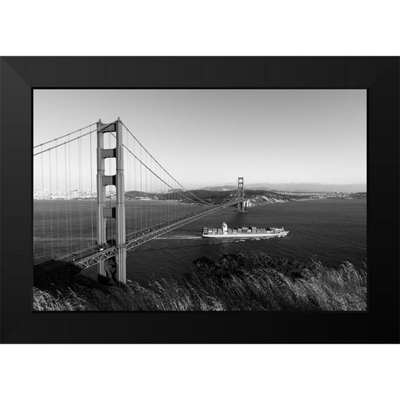 Highsmith, Carol 14x11 Black Modern Framed Museum Art Print Titled - The Golden Gate Bridge