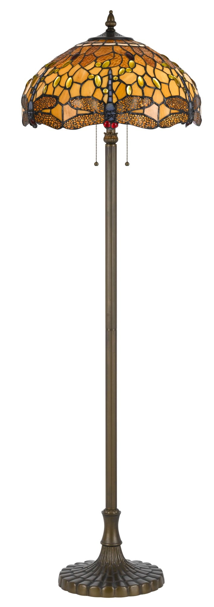 Cal Lighting Bo2372Fl Tiffany 2 Light Pedestal Base Floor Lamp